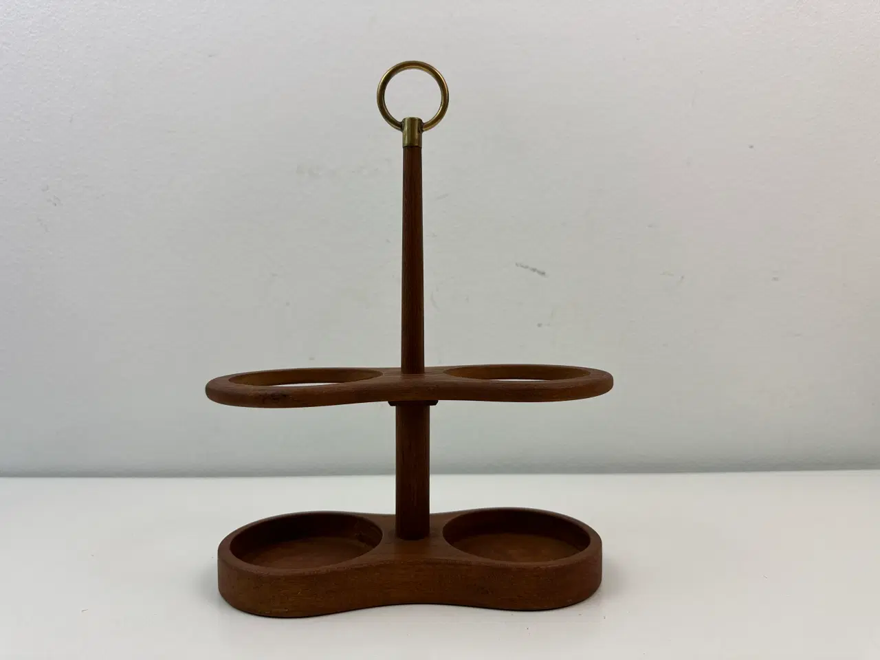 Billede 2 - Teak / messing holder (Wiggers)