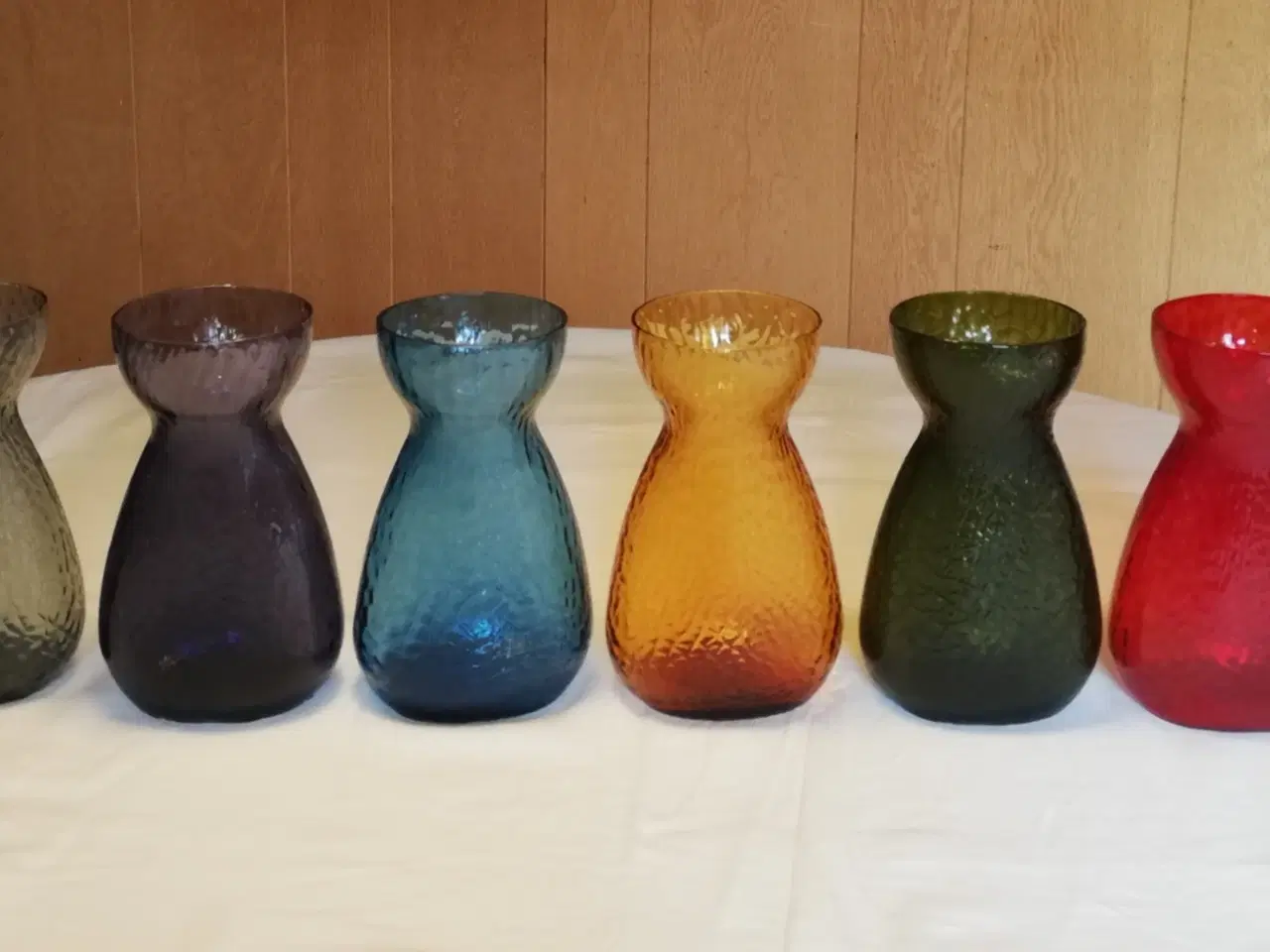 Billede 1 - Hyacintglas ovale hamret fra Kastrup Glasværk