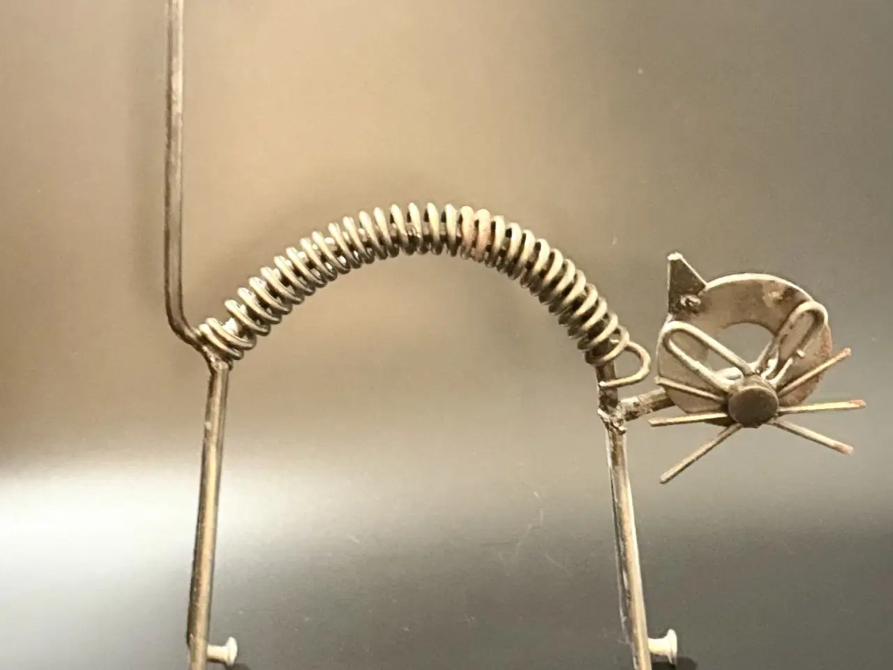 Billede 1 - Vintage håndlavet metal kat – scrap art – 26 cm