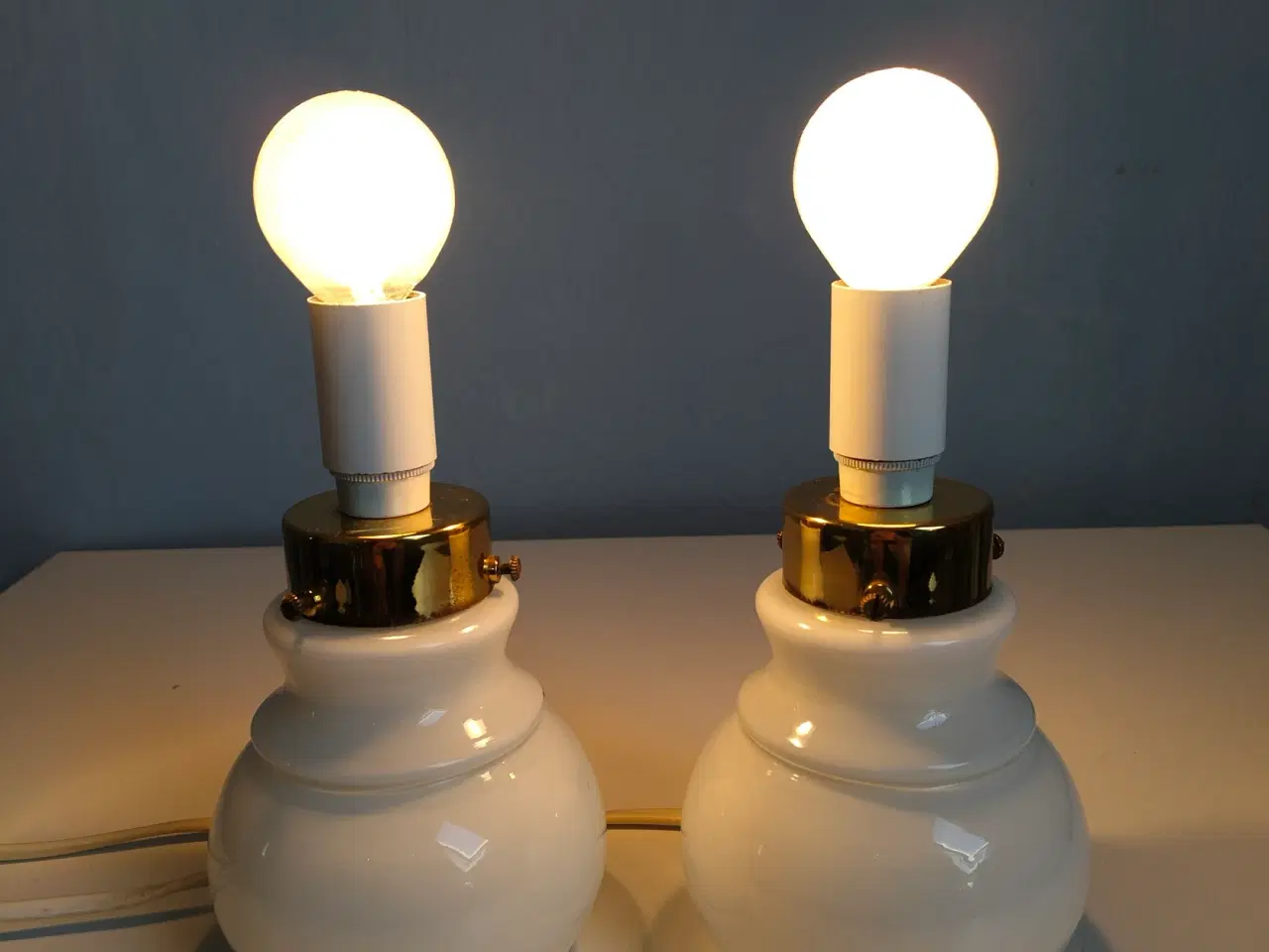 Billede 1 - Sæt af 2 Odreco bordlamper – dansk glasdesign