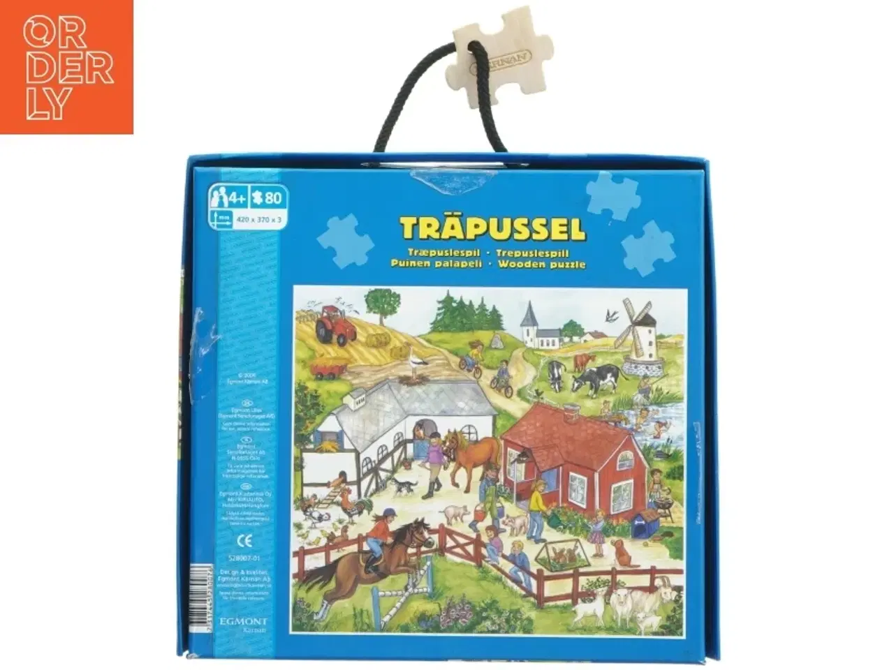 Billede 2 - Træpuslespil med 80 brikker fra K&#228;rnan (str. 80 brikker 420x370x3 mm)