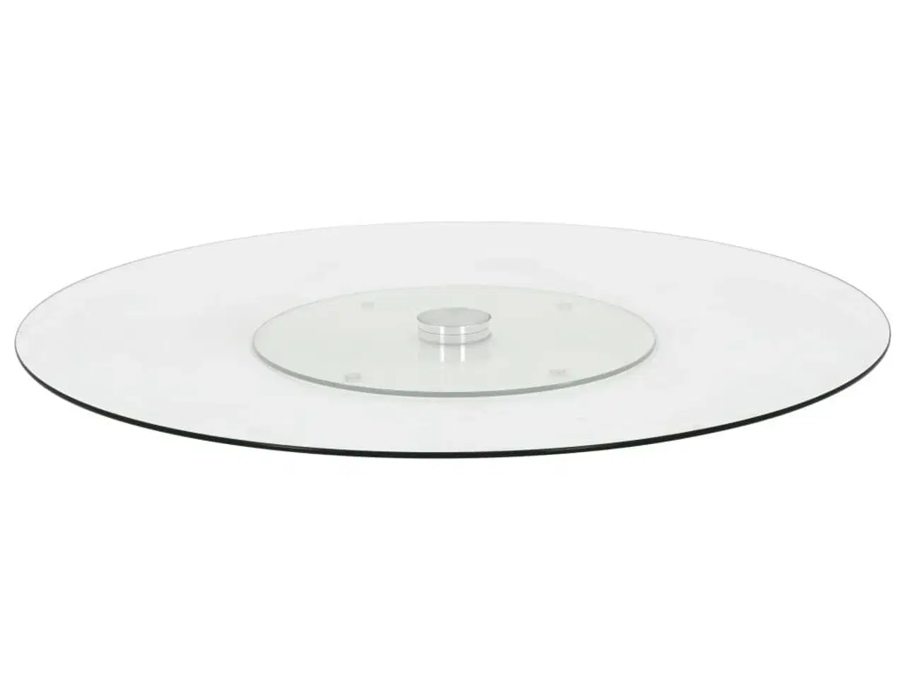 Billede 1 - Roterende serveringstallerken 60 cm hærdet glas transparent