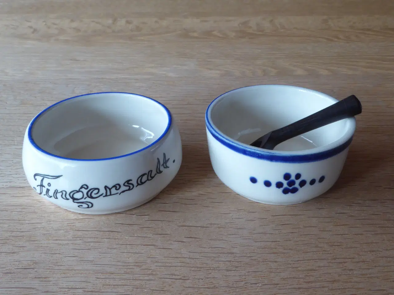 Billede 1 - SALTSKÅL med ske - SALTSKÅL fingersalt