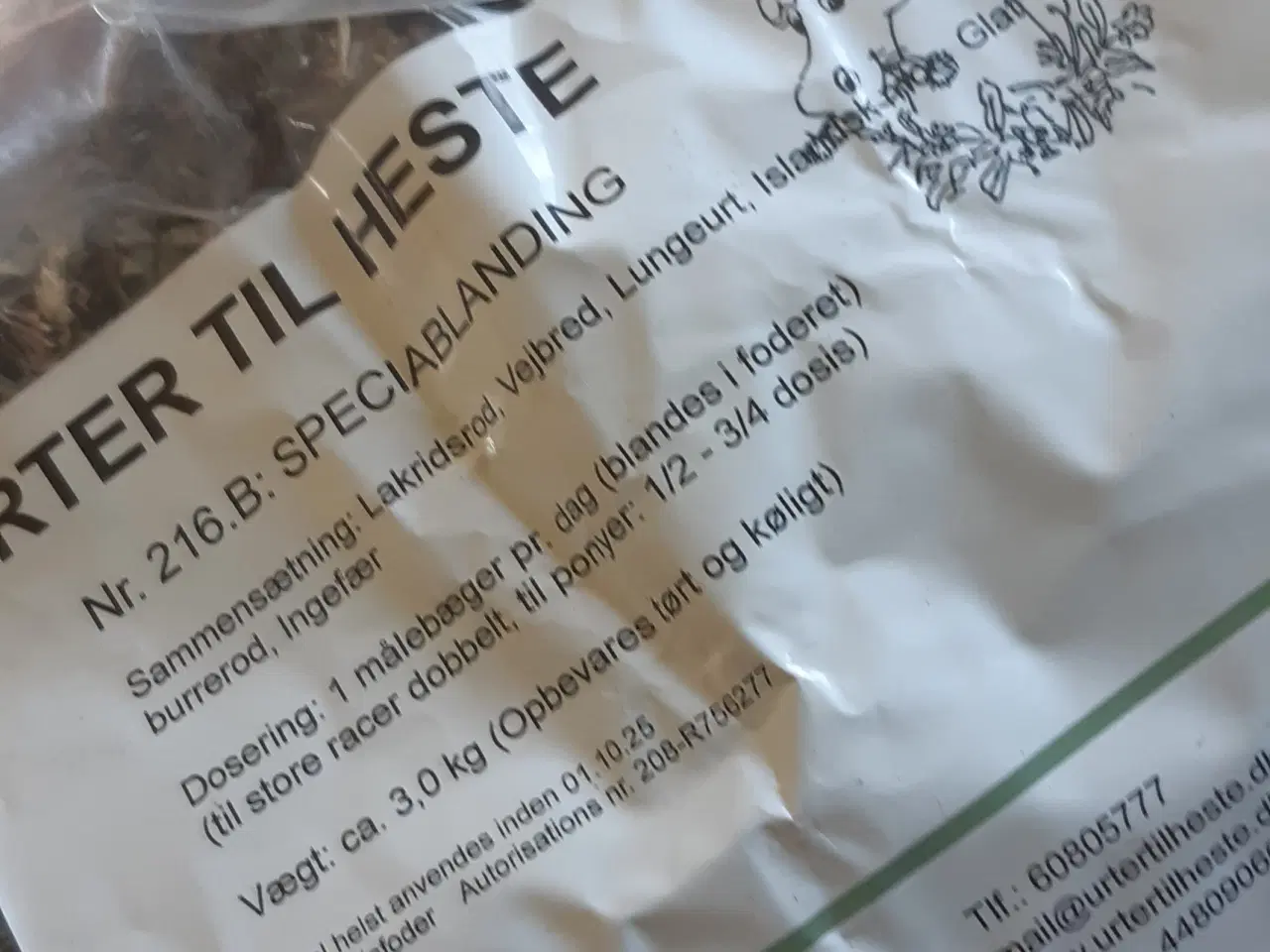 Billede 1 - 2 typer Urter til hest/pony