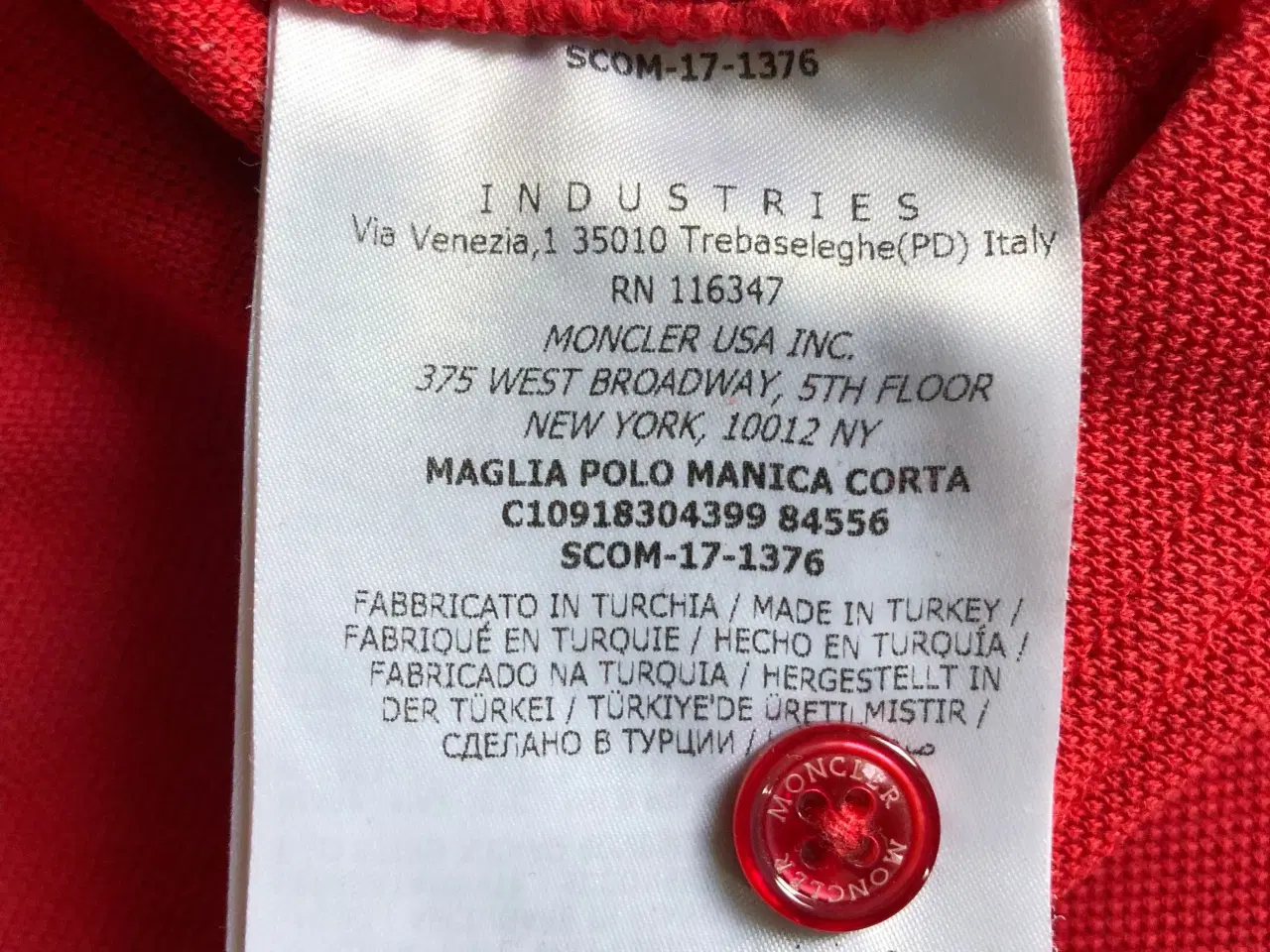 Billede 7 - Moncler i rød Polo t-shirt 