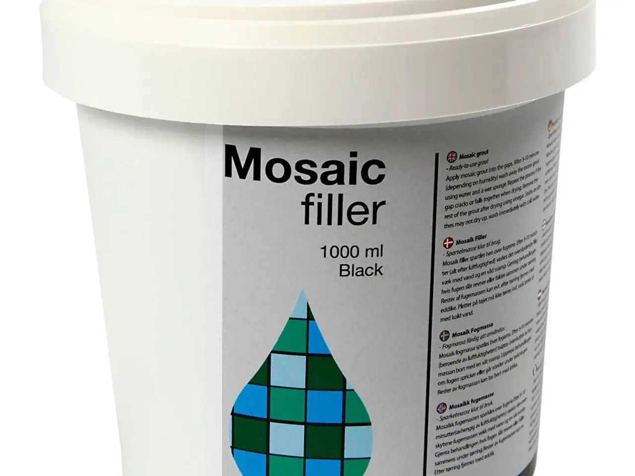 Billede 1 - Mosaik Fugemasse Sort 1000ml - Holdbar Finish