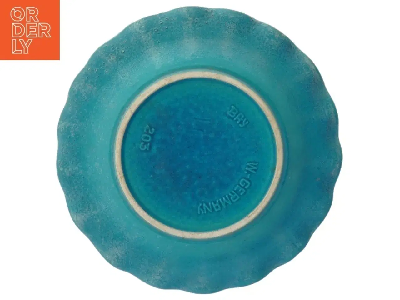 Billede 3 - Rillet keramisk dekorationsskål fra Bay (str. Ø 28 cm)