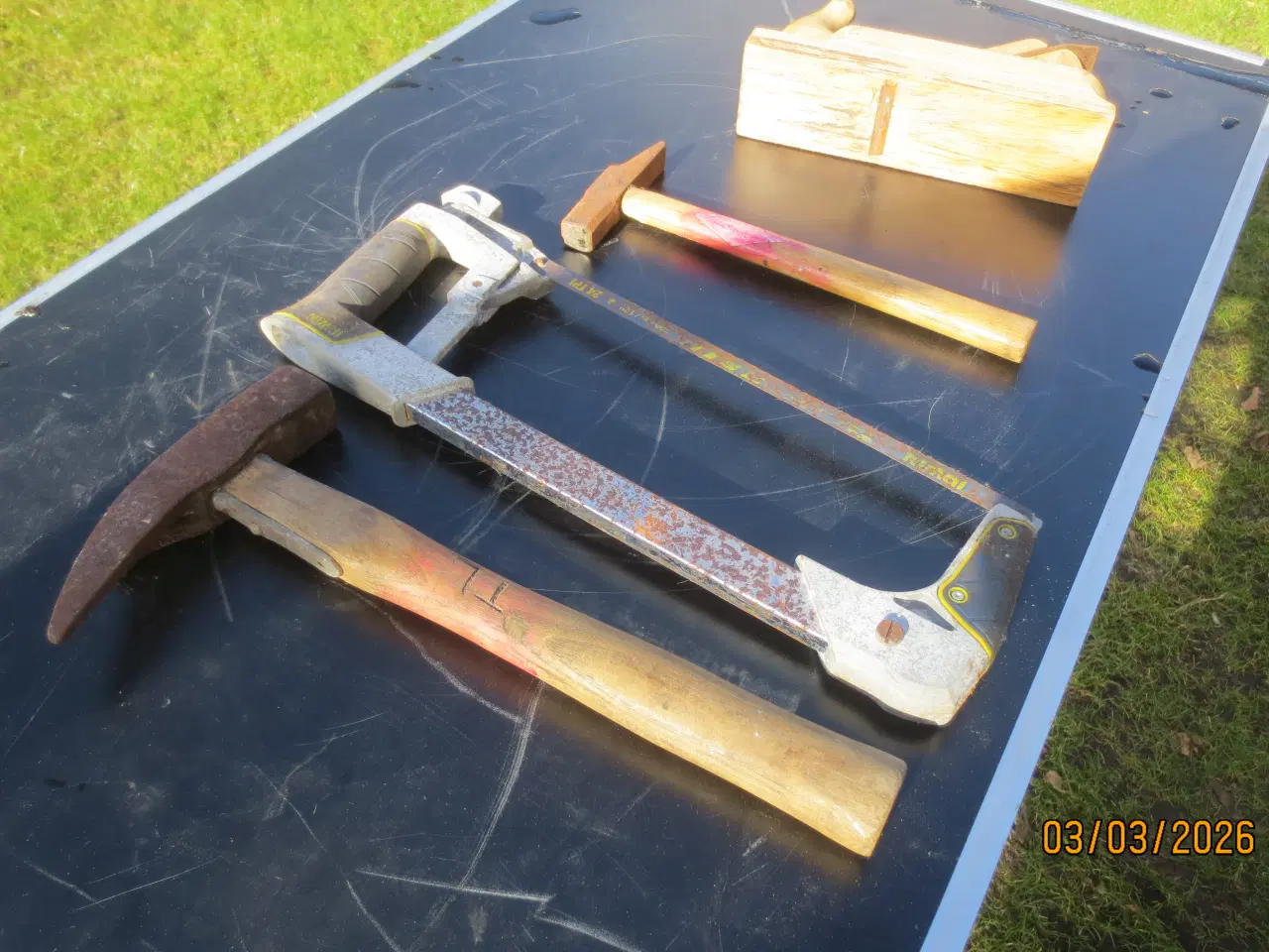 Billede 7 - 4 stk Håndværktøj Lægt hammer Høvl Bænkhammer 
