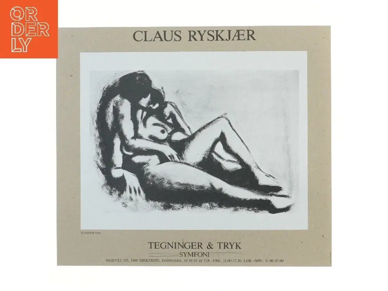 Billede 1 - Plakat af Elskende par  af Claus ryskjær  (str. 49x40 cm)