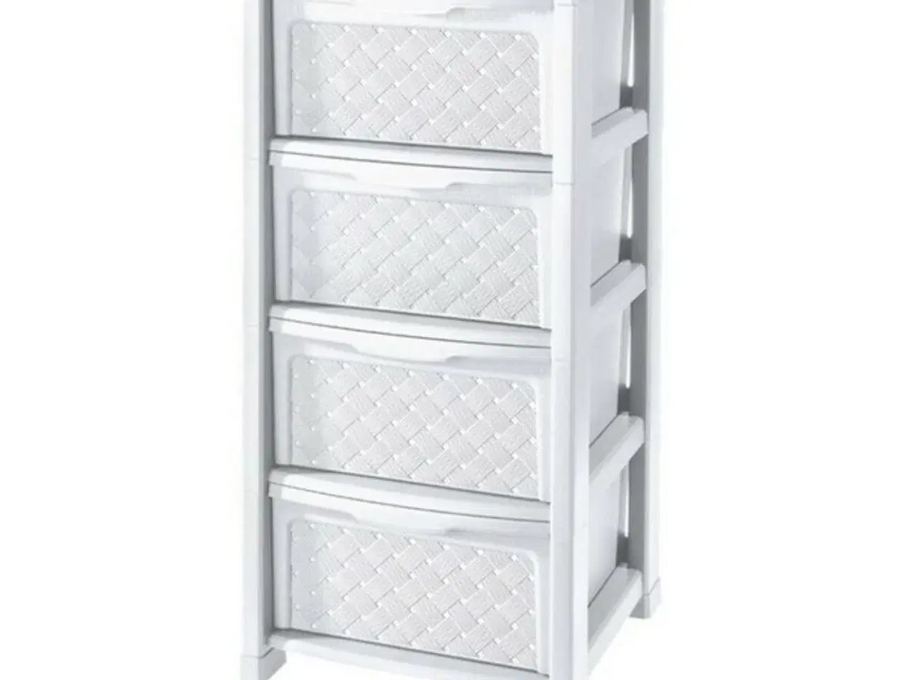 Billede 2 - Kommode Tontarelli Plastik 4 skuffer (38,5 x 39 x 82,5 cm) Hvid