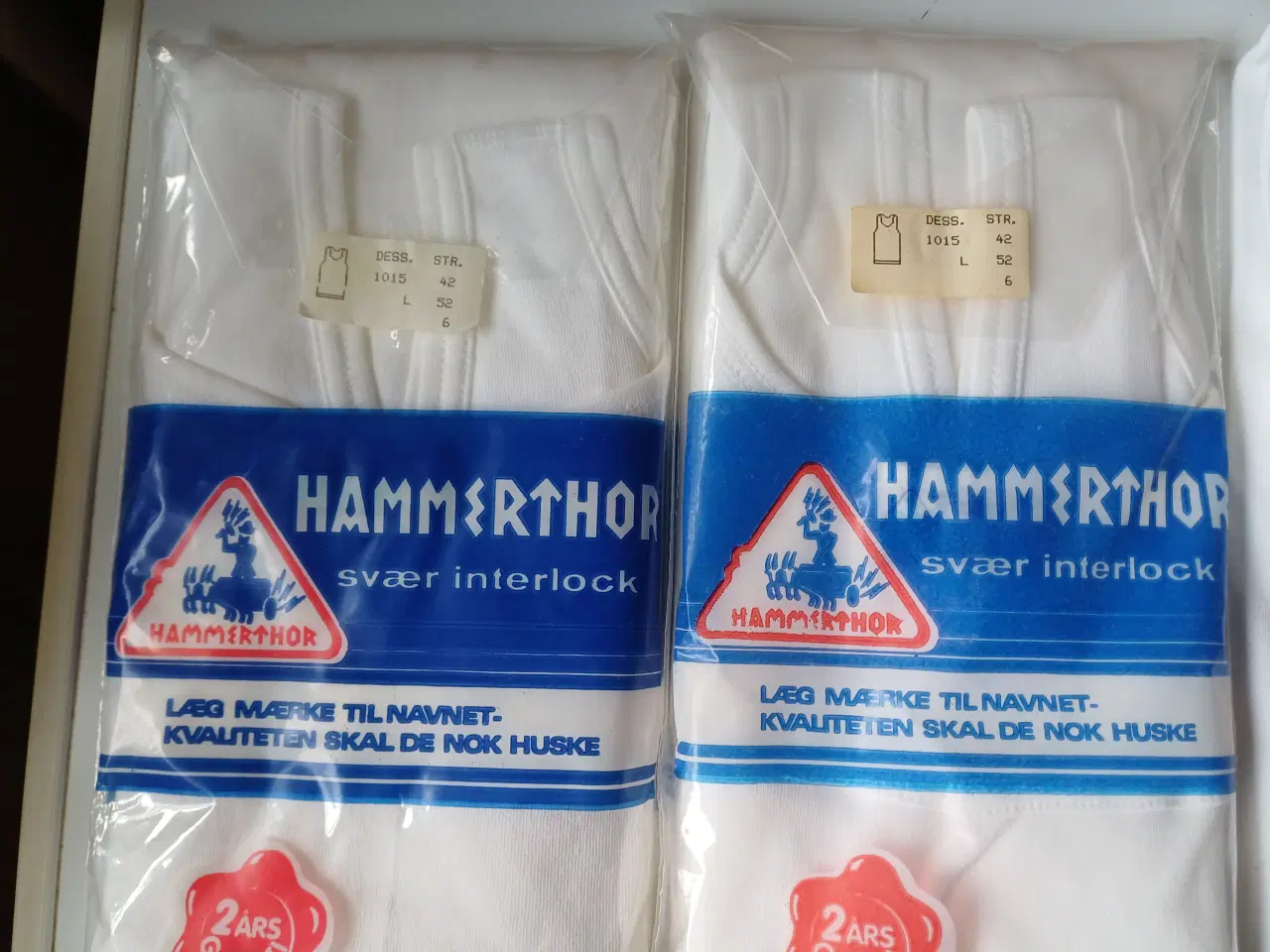 Billede 2 - Hammerthor hvide undertrøjer - 3 stk. nye/ubrugte