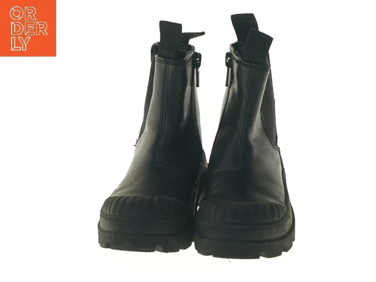 Billede 3 - Børnestøvler i sort læder fra H&M (str. 25 )