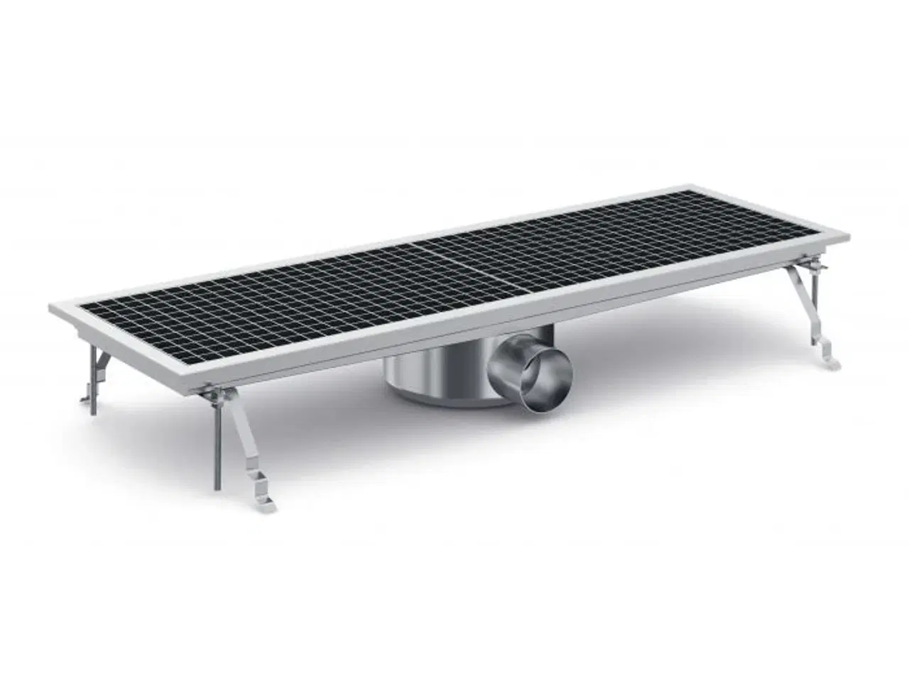 Billede 1 - Rustfri Gulvrende (927 x 300 mm) – AISI 304 Stål