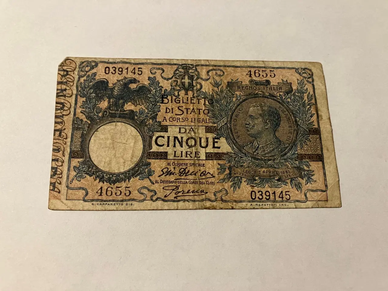 Billede 1 - 5 Lire Italy