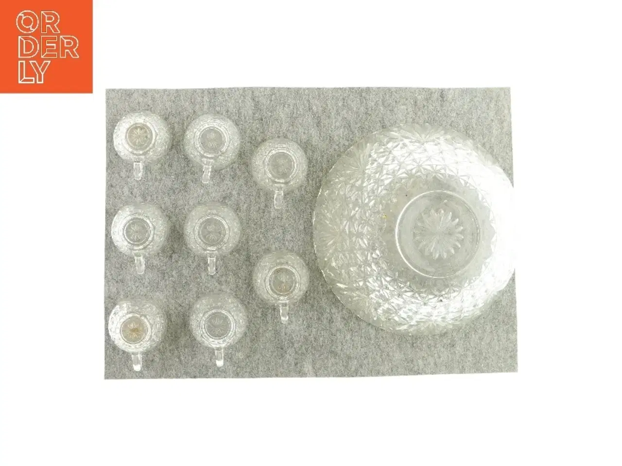 Billede 4 - Punchskål m. 8 glas fra Arlington (str. HØ skål: 18x30 cm)