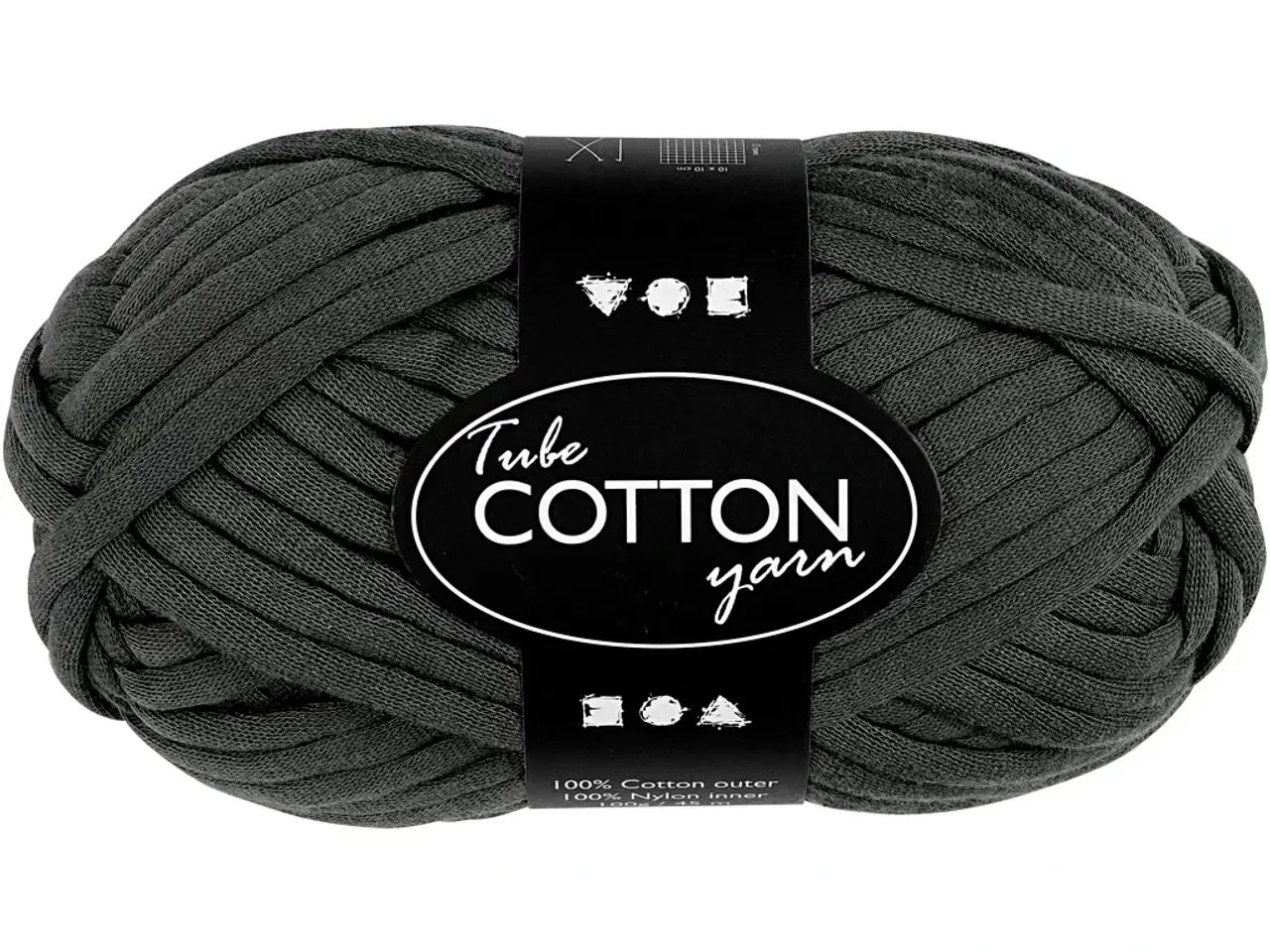 Billede 1 - Mørk Grå Tubegarn 45m - 100% Bomuld, 100g