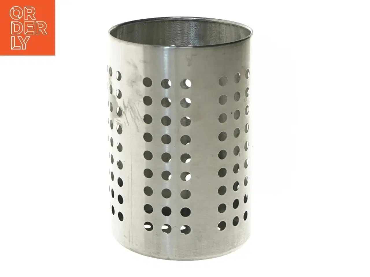 Billede 1 - Rustfrit stål bestikholder fra IKEA (str. Ø 12 cm længde 18 cm)