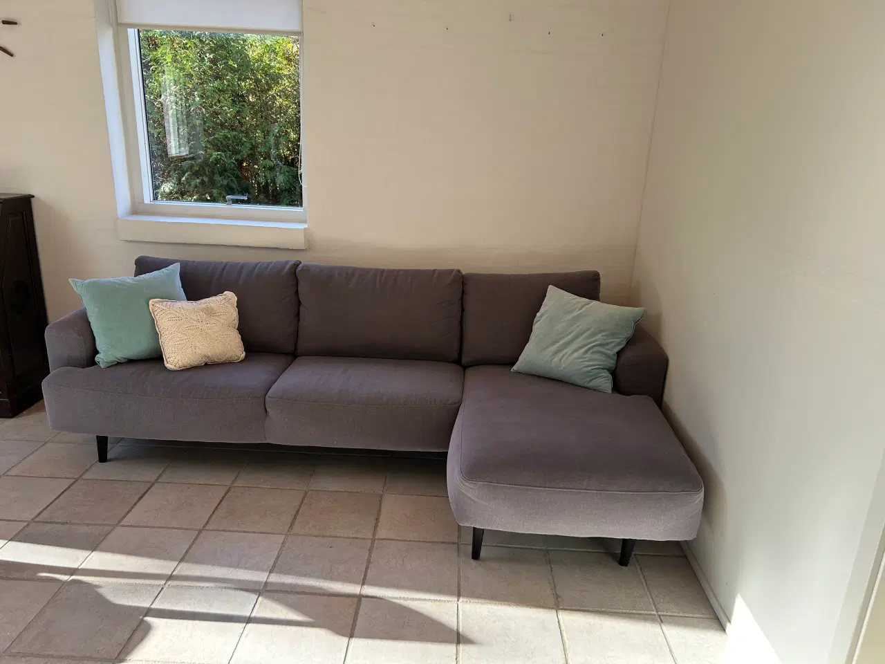 Billede 1 - Hjørnesofa med chaislonge