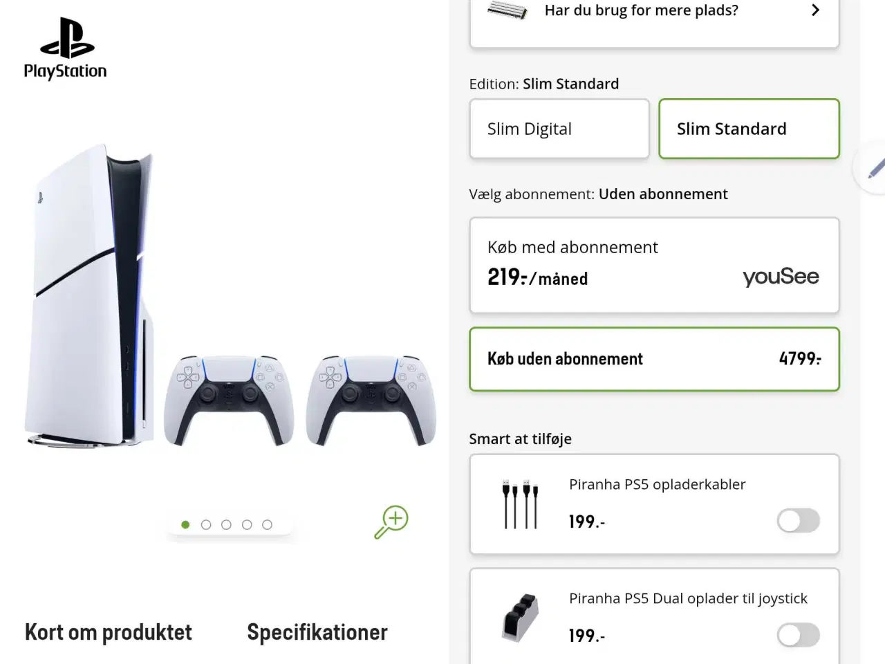 Billede 2 - PS5 med 2 controllere 