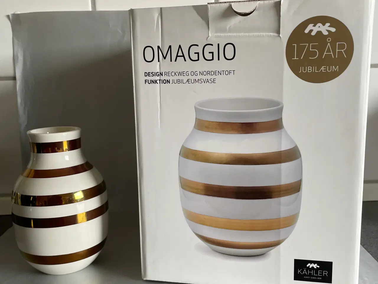 Billede 4 - Kähler stor jubilæumsvase Omaggio og mindre 12,5  