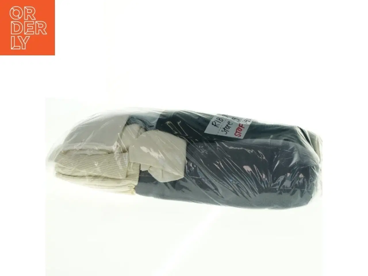 Billede 3 - Rib-jersey stof - råhvid, grå, sort (1400 gram)