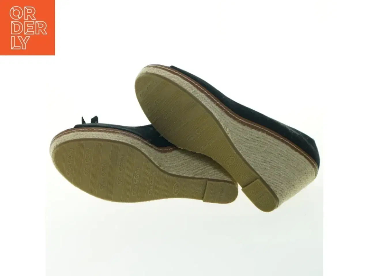 Billede 5 - Sorte espadriller med kilehæl fra Tom Tailor (str. 43 )
