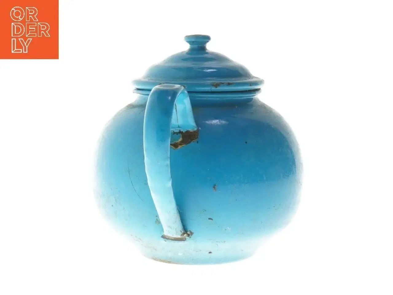 Billede 3 - Blå tekande,emalje, Ø 14 cm (str. Ø 14 cm)