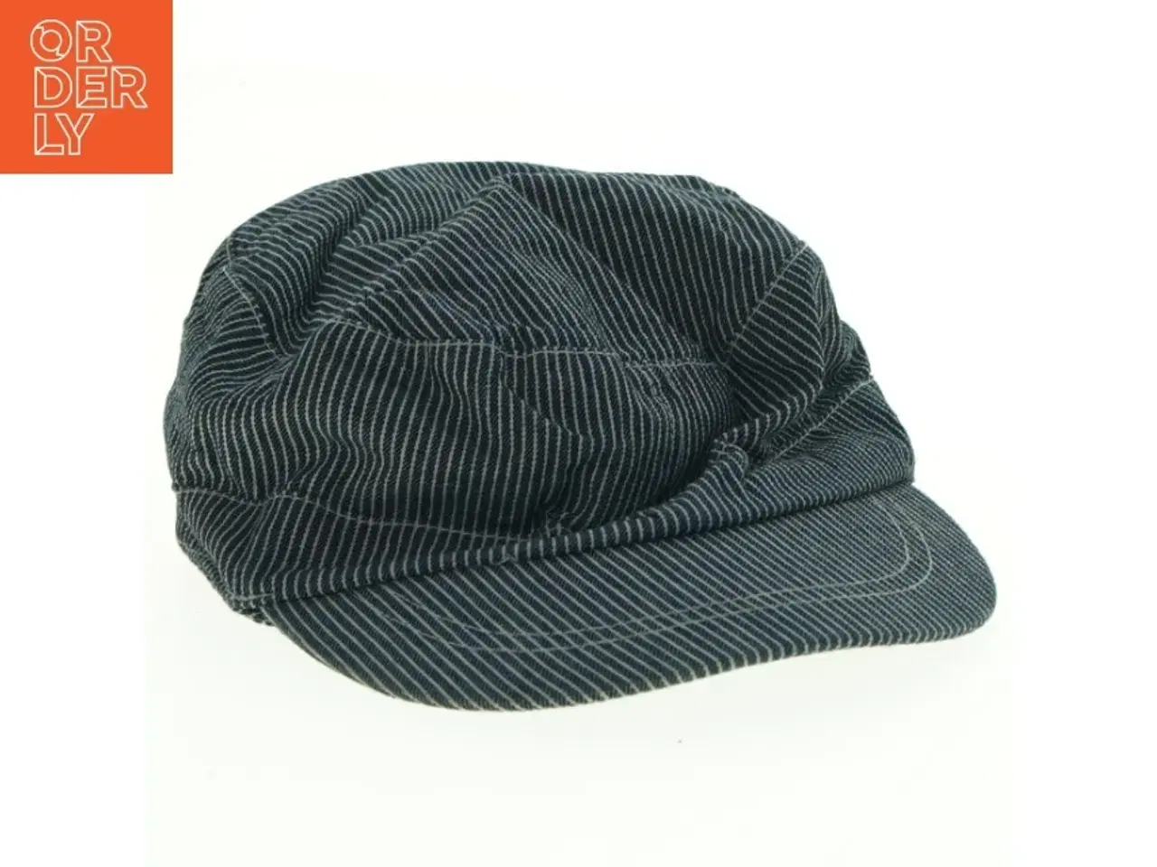 Billede 1 - Blå og hvid stribet flatcap fra Wheat (str. 54)