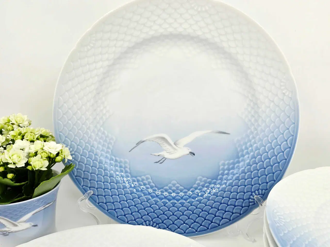 Billede 2 - Mågestel Dækketallerken uden guldkant Porcelæn