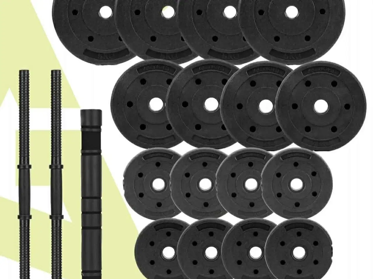 Billede 7 - Håndvægte 2x20kg – Premium Bituminøs Kvalitet