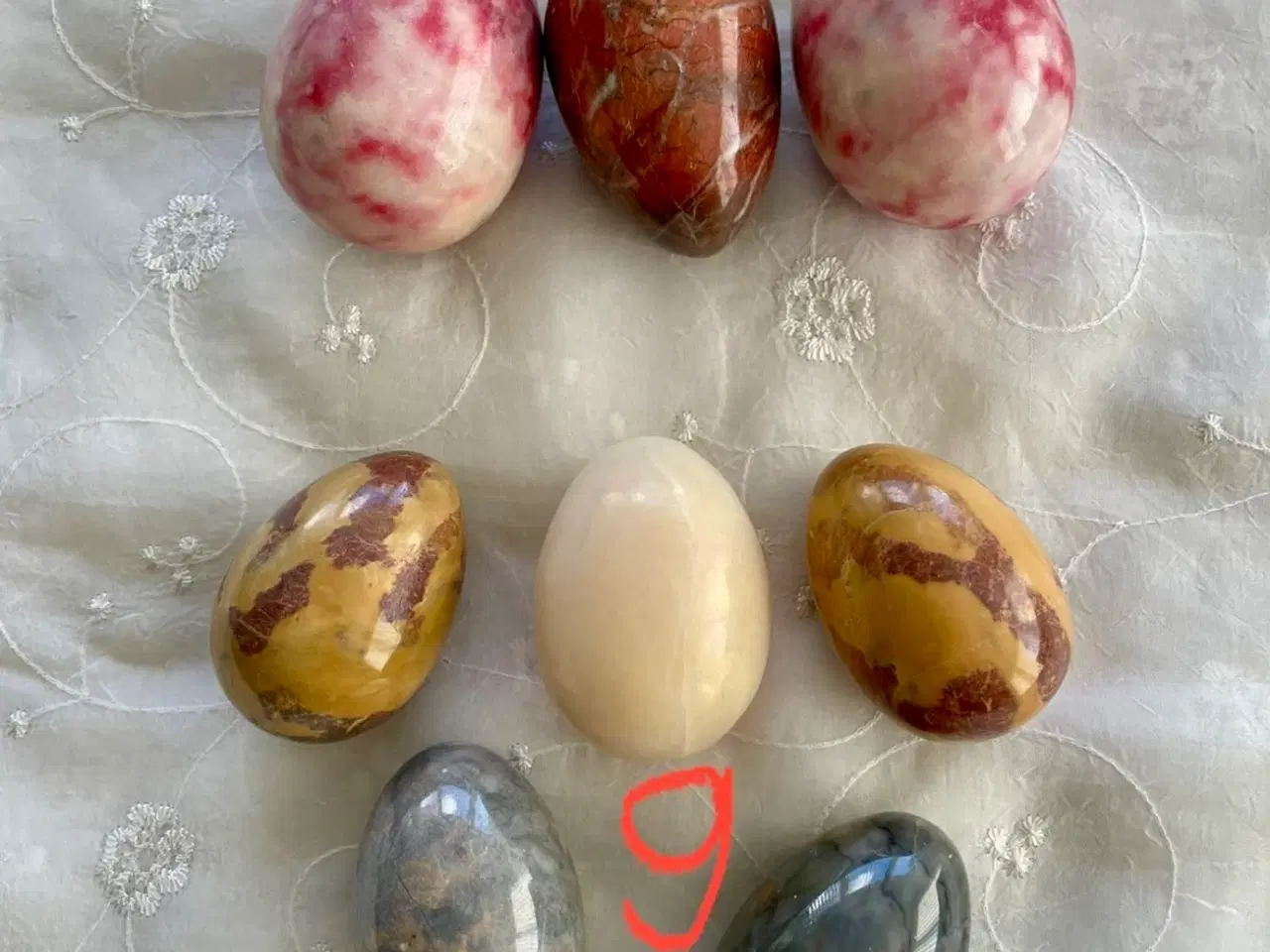 Billede 7 - Smukke marmor/ halvædelsten æg