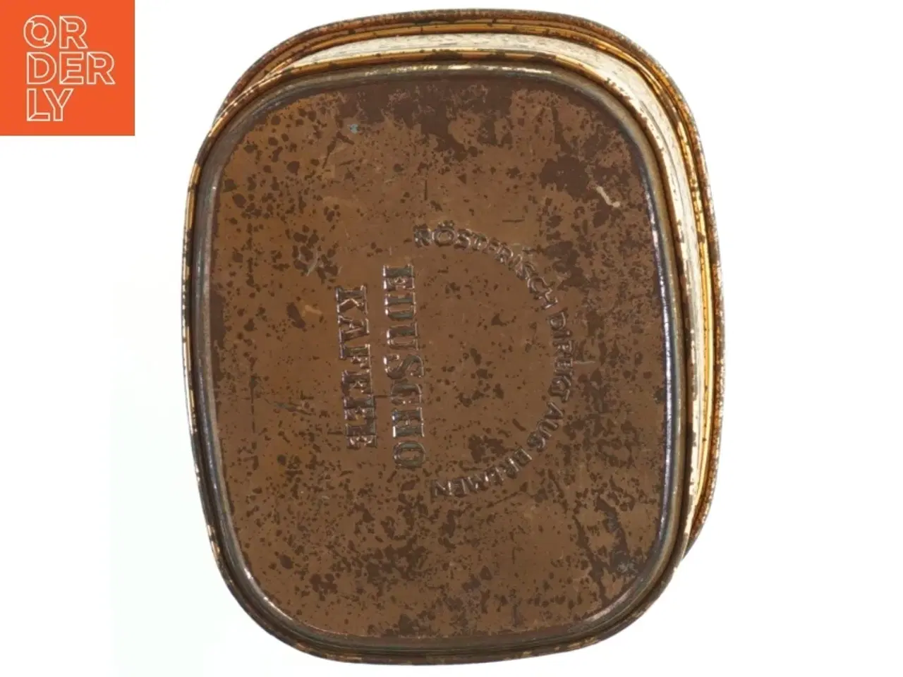 Billede 2 - Dekorativ metaldåse fra Eduscho (str. 16,5x14,5x9 cm)