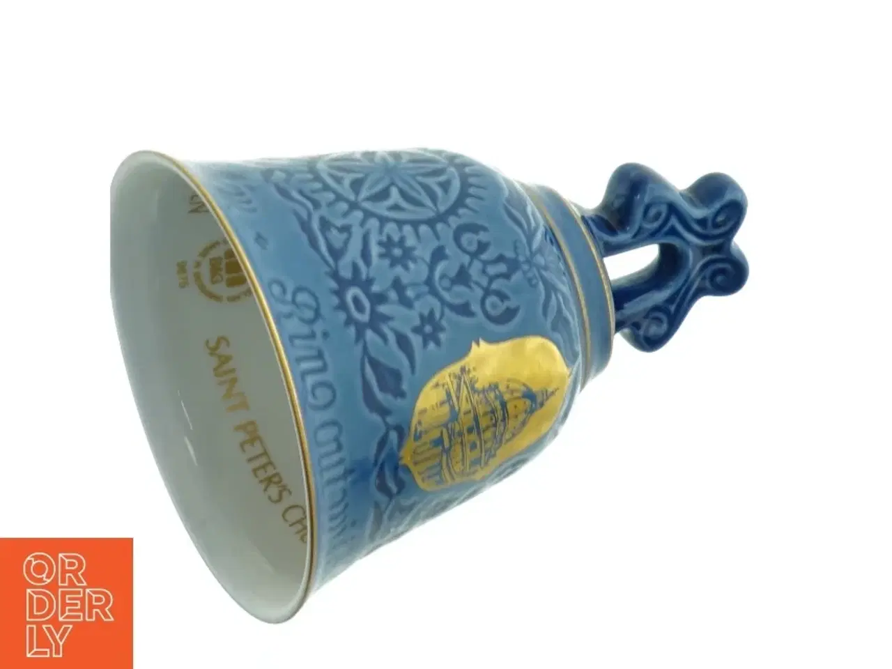 Billede 4 - Dekorativ keramisk klokke fra Copenhagen Porcelain (str. Ø, 10 cm x 13 cm)