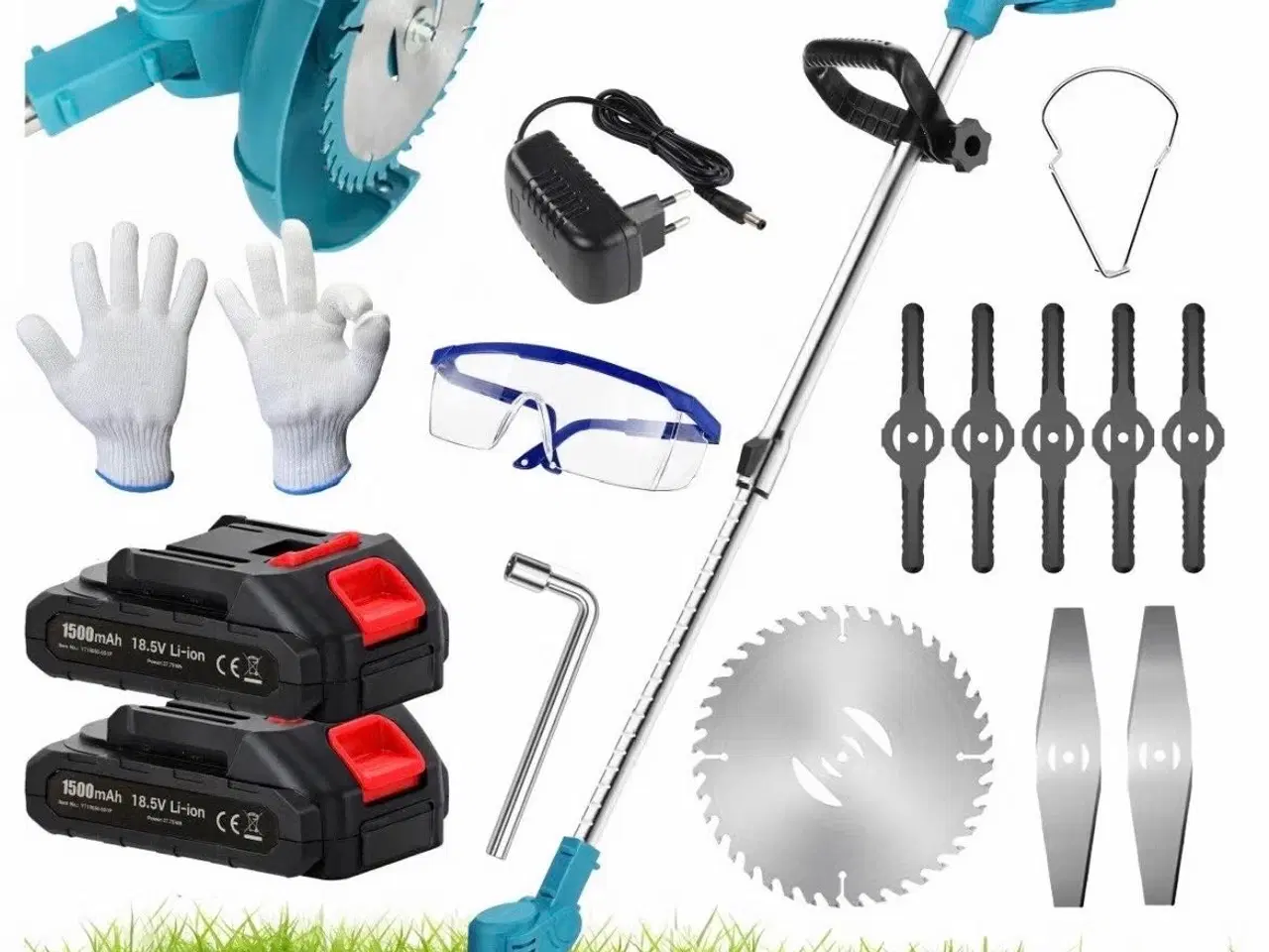 Billede 1 - Græstrimmer med 2 batterier