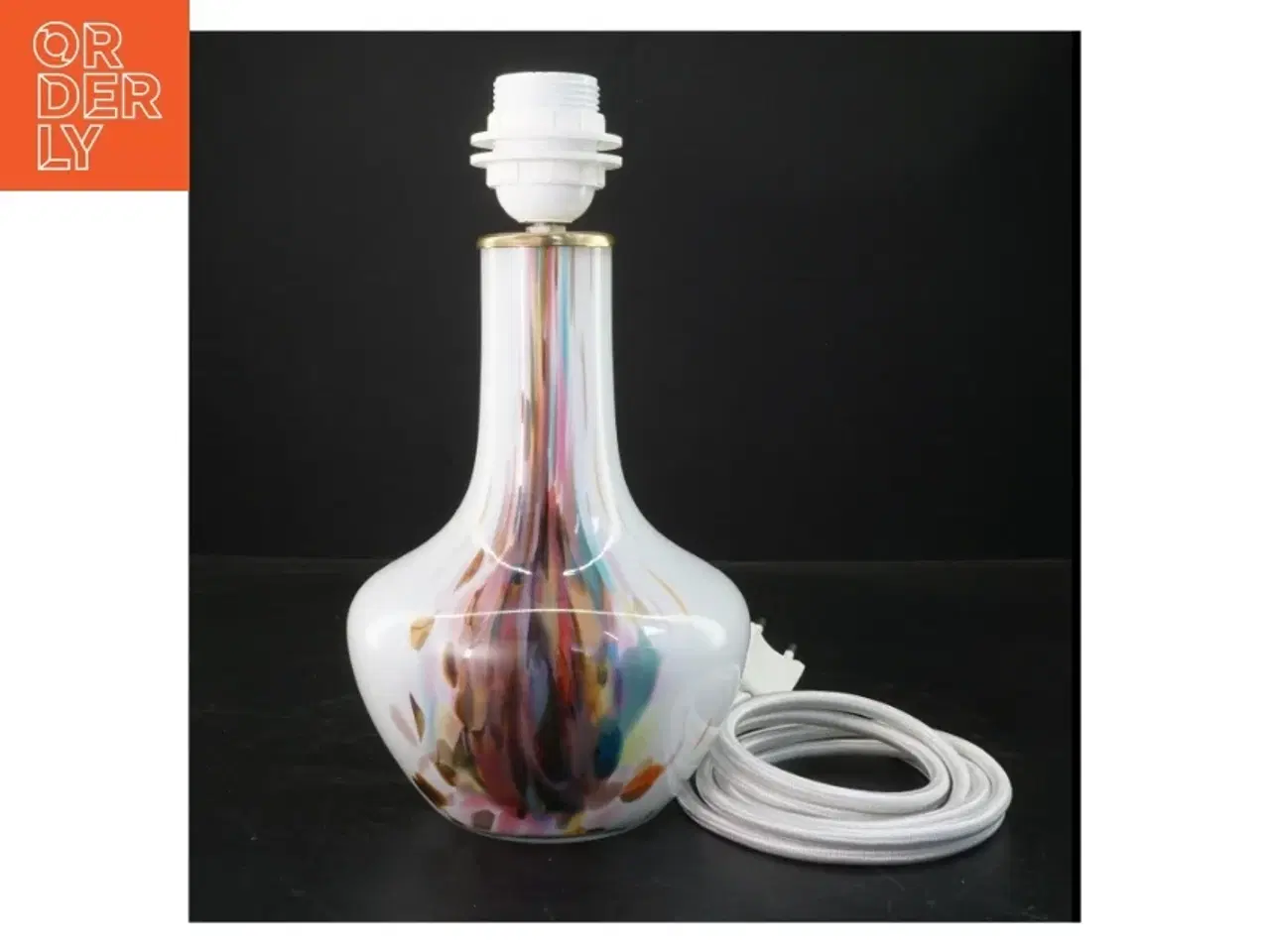 Billede 1 - Glasbordlampe (str. 28 cm)
