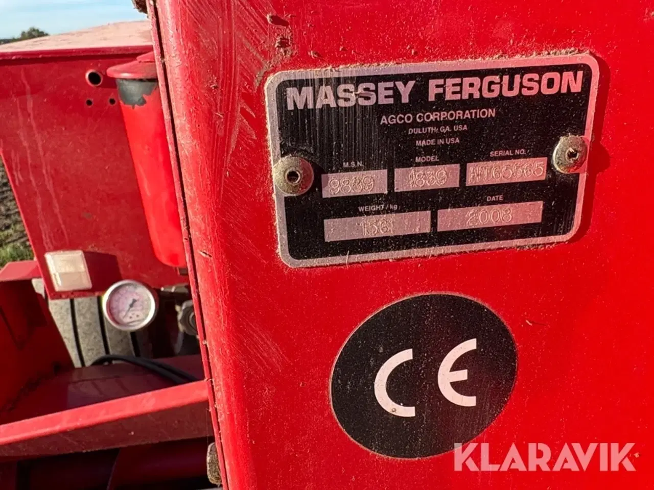 Billede 4 - Ballepresser Massey Ferguson 1839