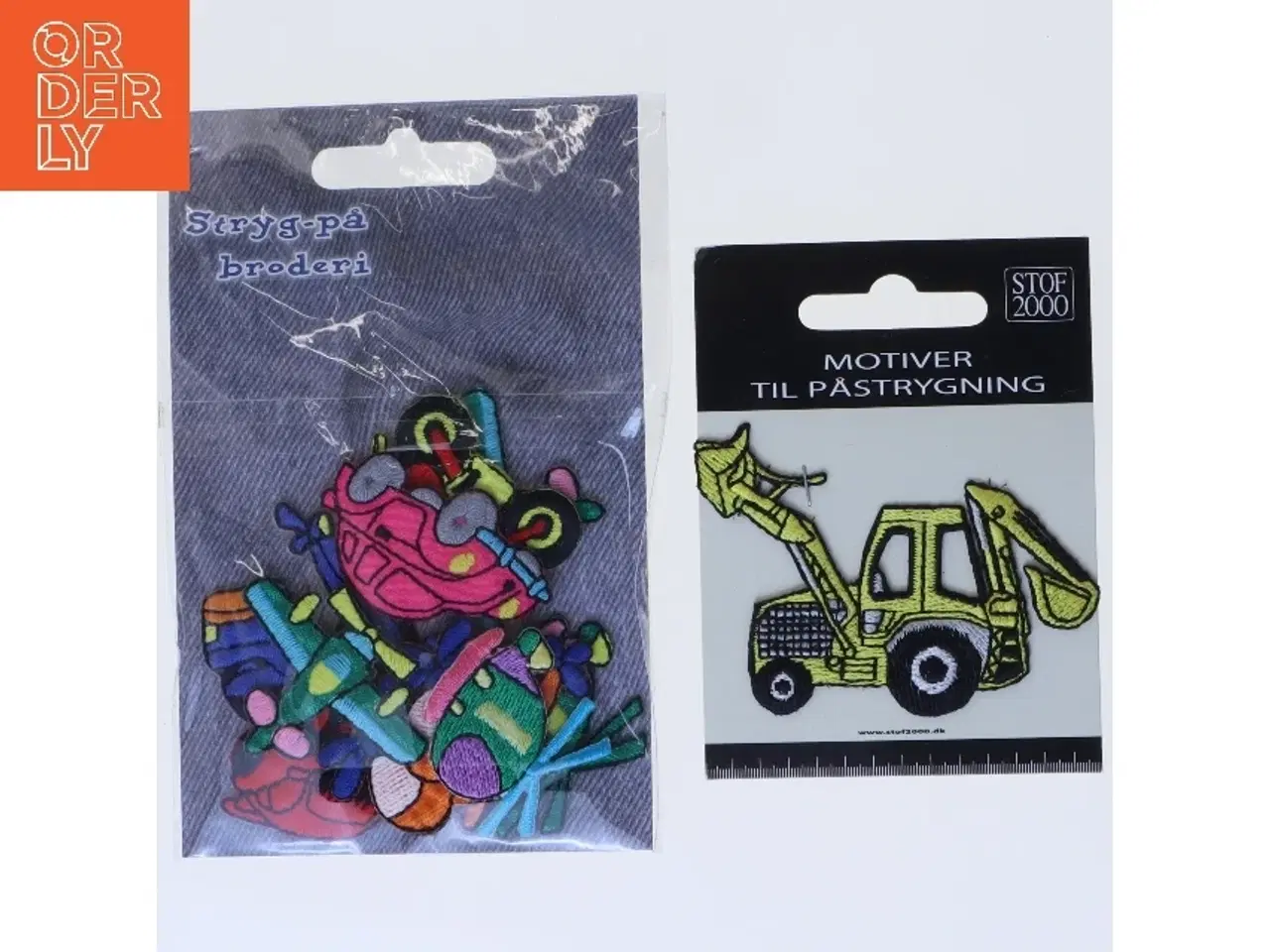 Billede 1 - Strygemærker i designs med biler, fly mv. (str. ca 2-5 cm)