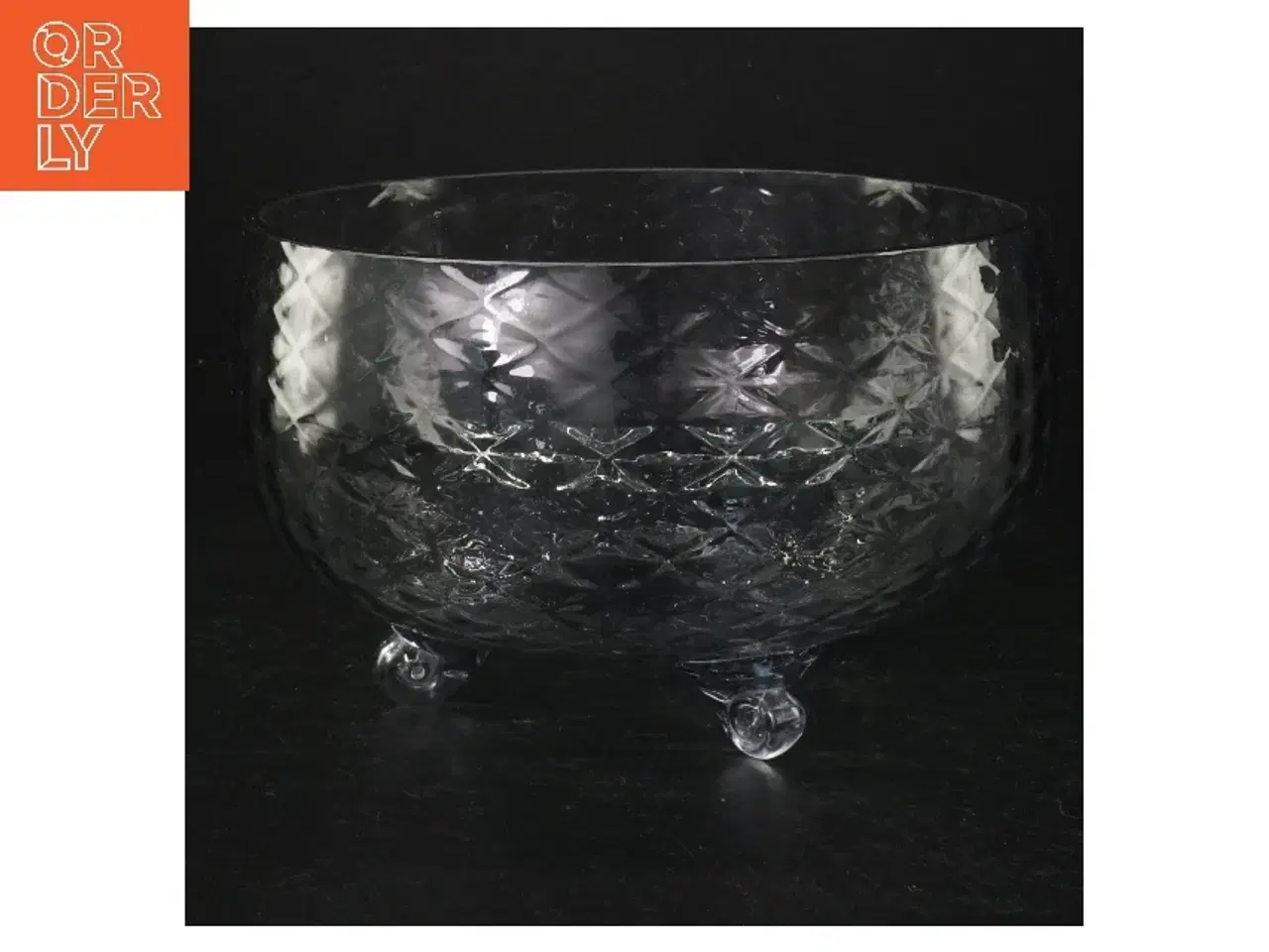 Billede 1 - Glasskål med bobleeffekt (str. Ø. 18,5 cm)