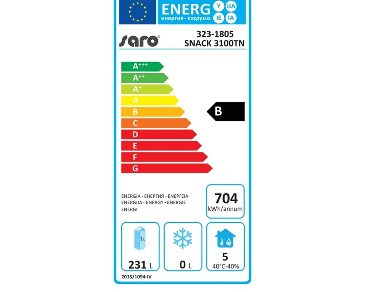 Billede 2 -  Refrigerated kølebord med 3 døre – SNACK 3100 TN