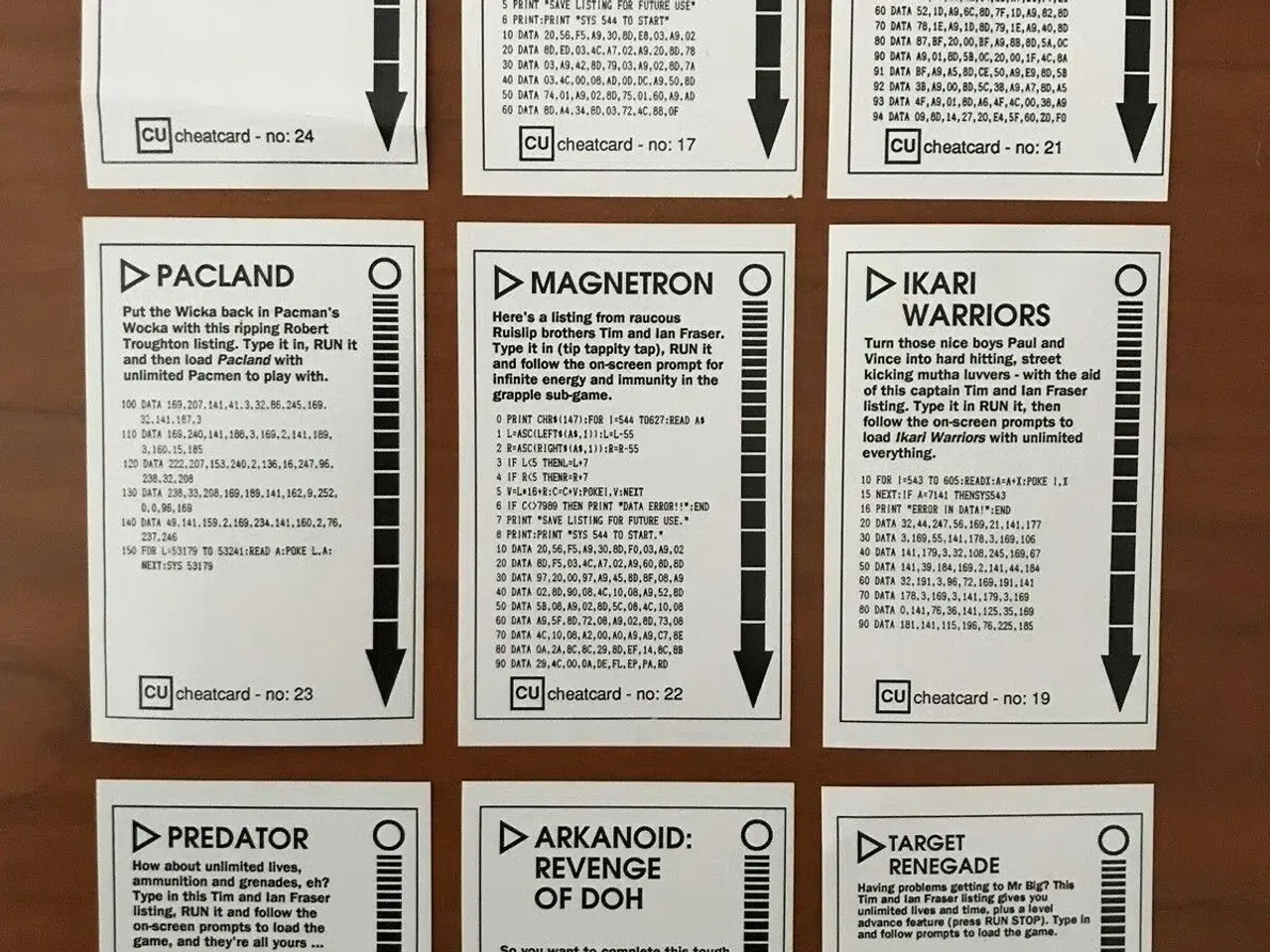 Billede 2 - Snydekoder til Commodore 64 (kort) 