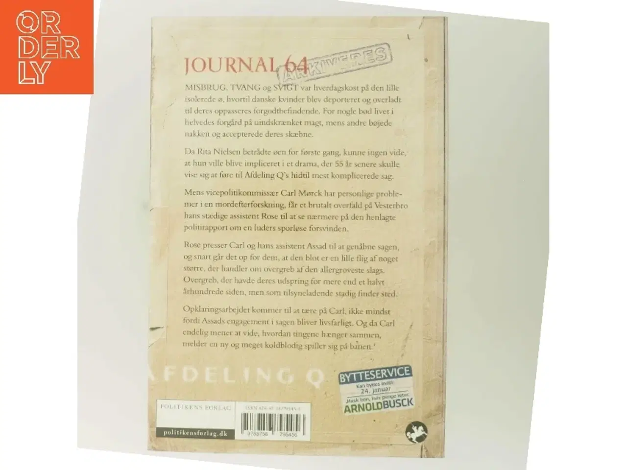 Billede 3 - Journal 64 : krimithriller af Jussi Adler-Olsen (Bog)