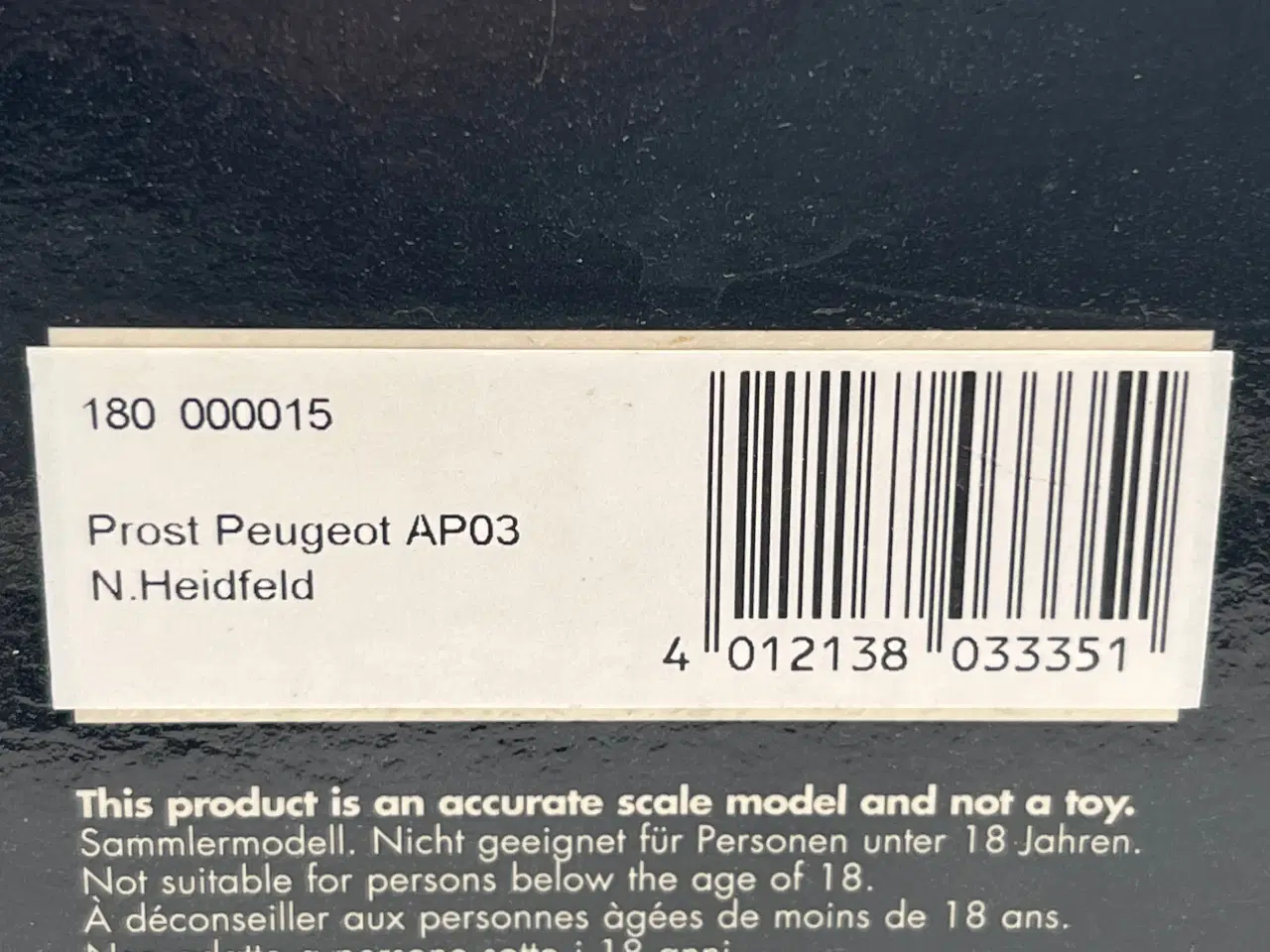 Billede 10 - 2000 Prost-Peugeot AP03 F1 #15 Nick Heidfeld 1:18