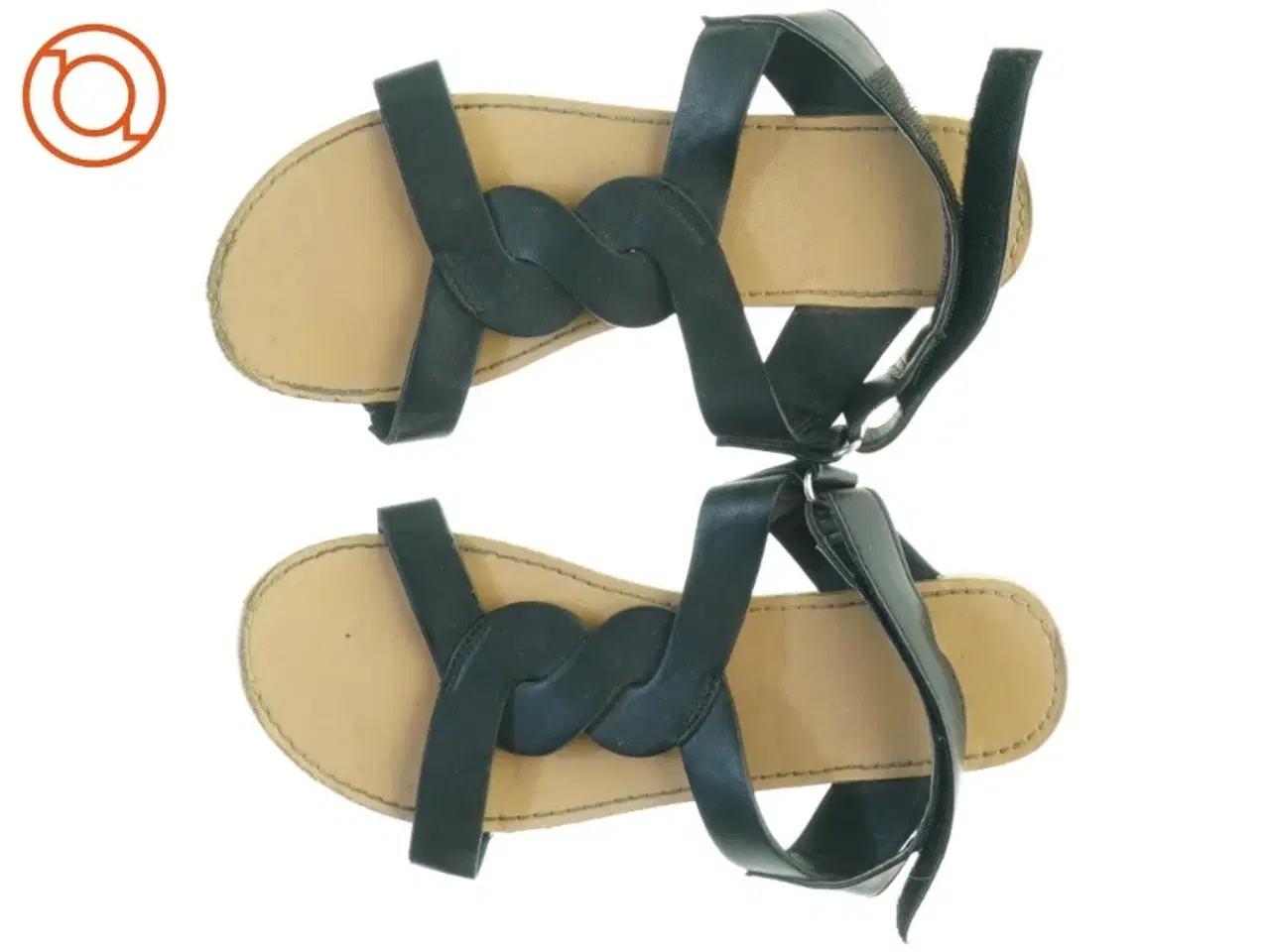 Billede 1 - Sorte flade sandaler (str. 36)