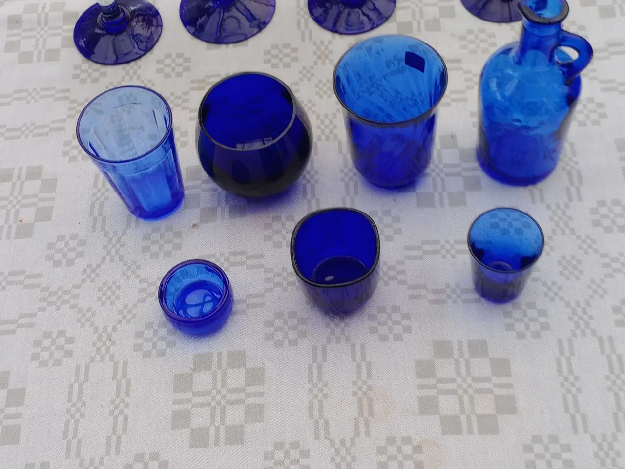 Billede 1 - SAMLING  BLÅ  GLAS