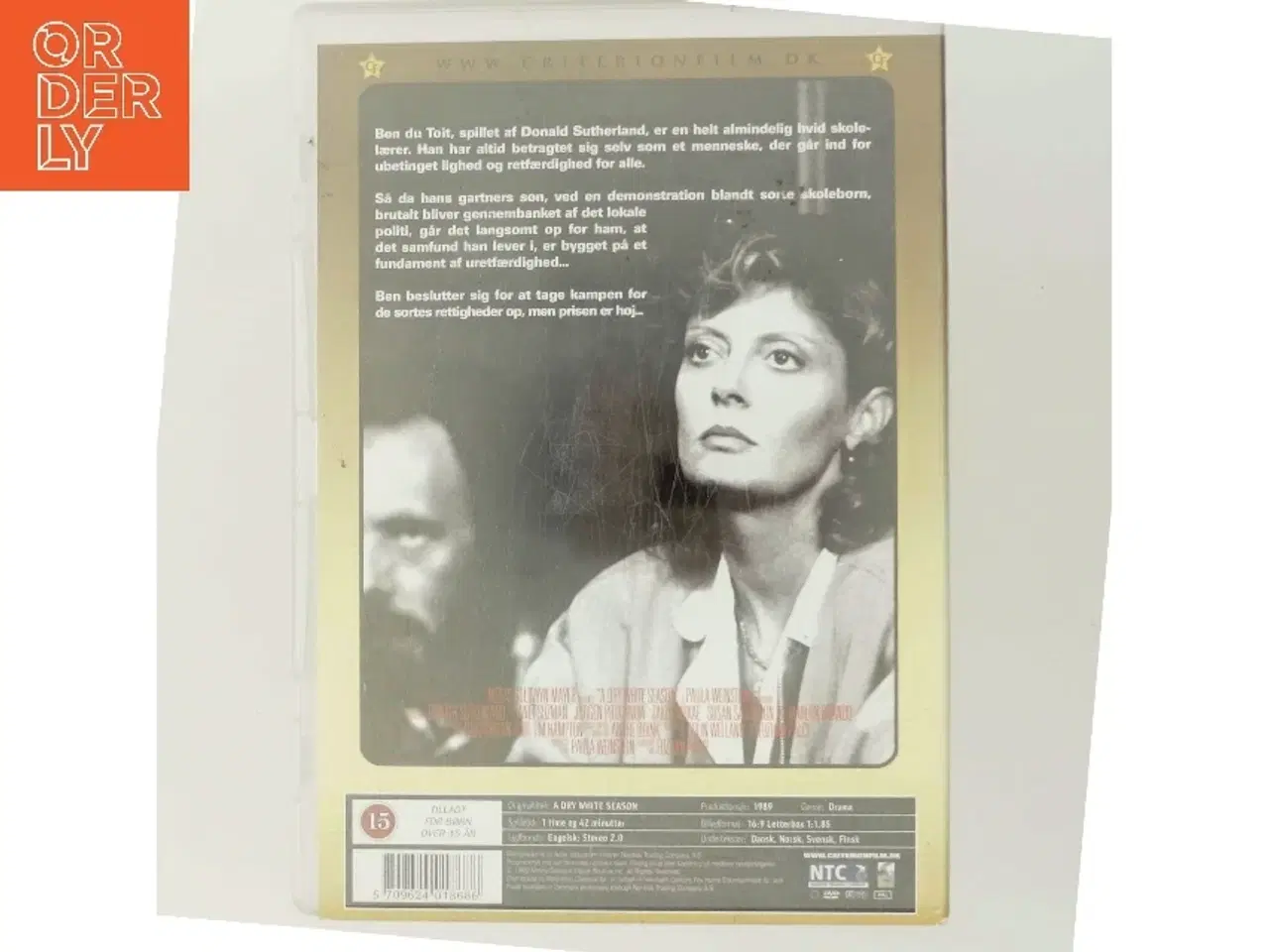 Billede 3 - En tør hvid årstid (1989) [DVD] med Donald Sutherland (DVD)