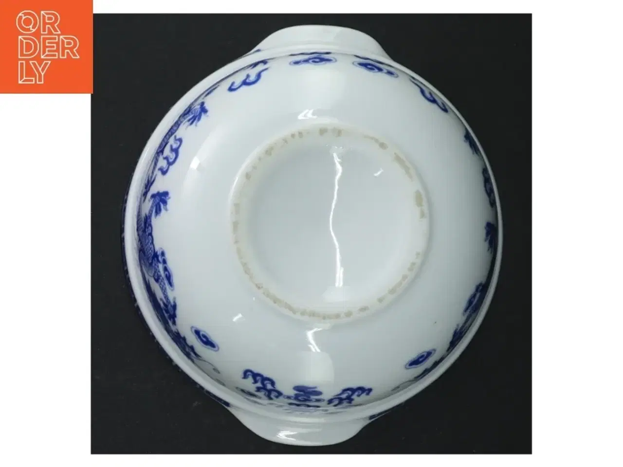 Billede 3 - Blå-hvid porcelænsskål med dragemotiv
