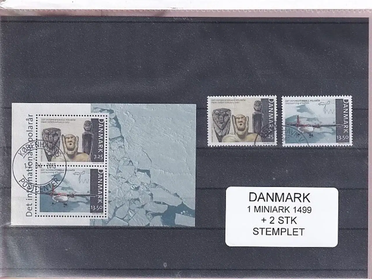Billede 1 - Danmark - Miniark 1499 + enkeltmærker - Stemplet