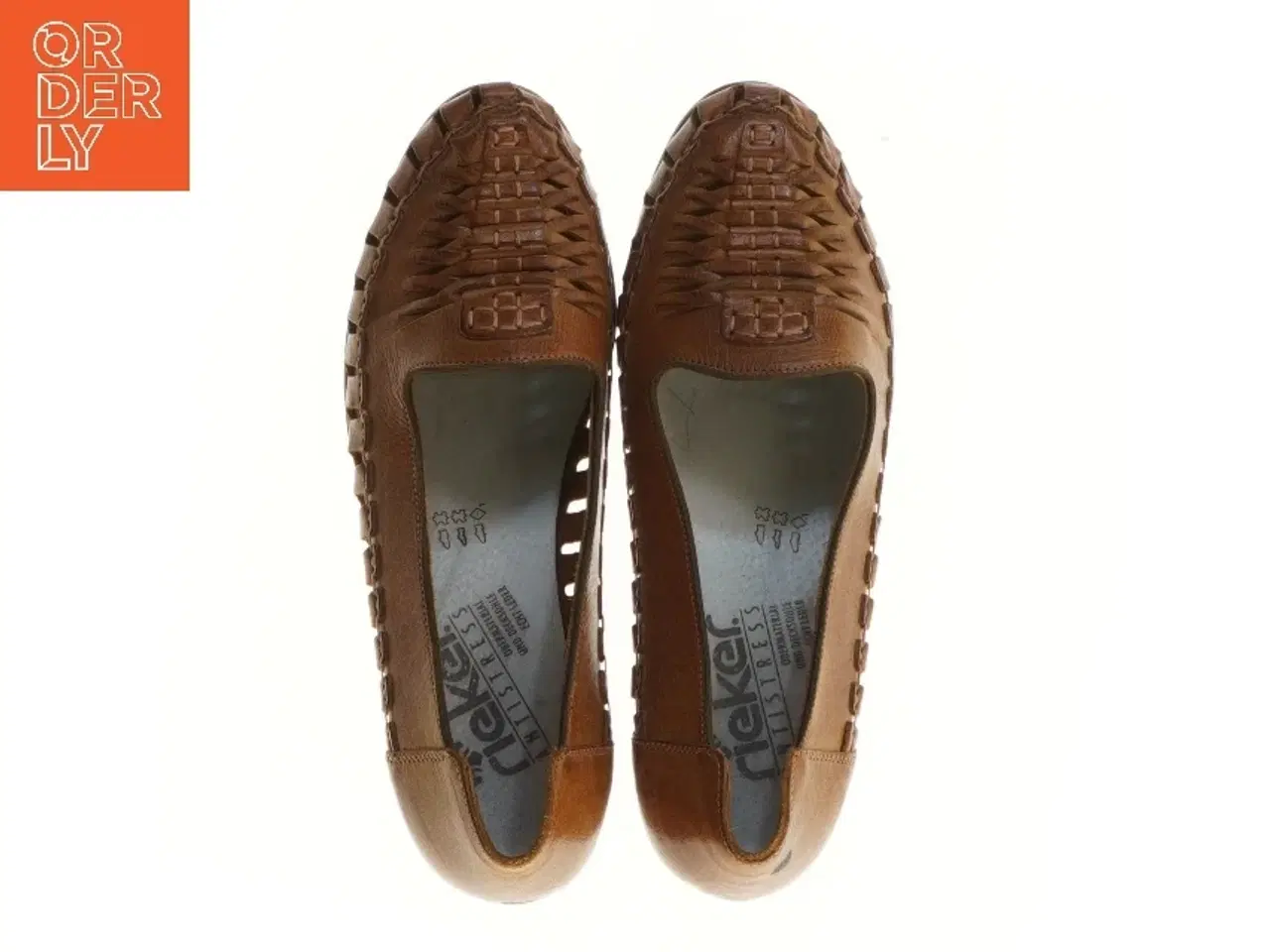 Billede 2 - Brune vintage lædersko med hæl i størrelse 39 fra Rieker (str. 39 )