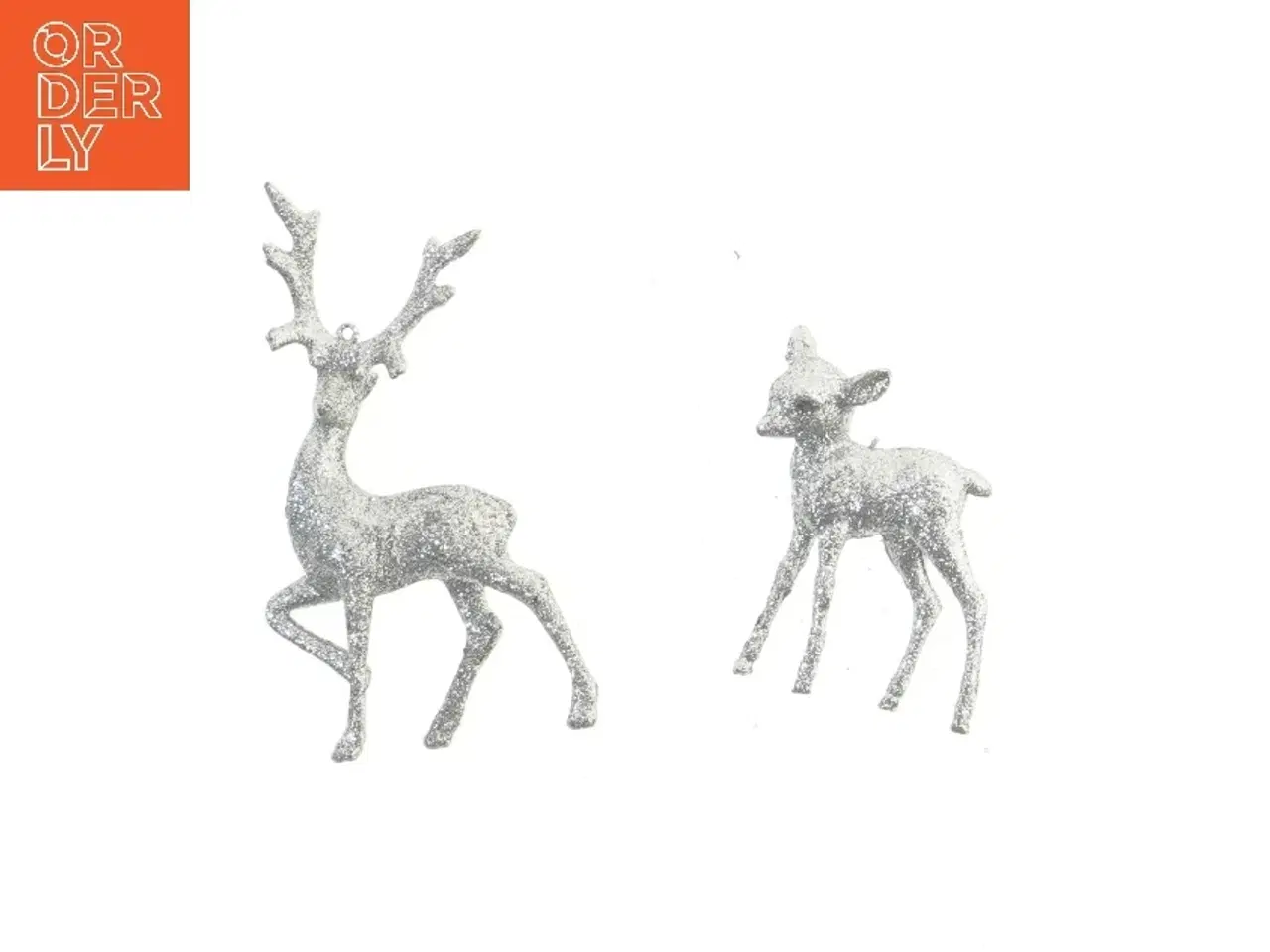 Billede 1 - Glitrende rensdyrpynt (str. 17x10,5 cm)