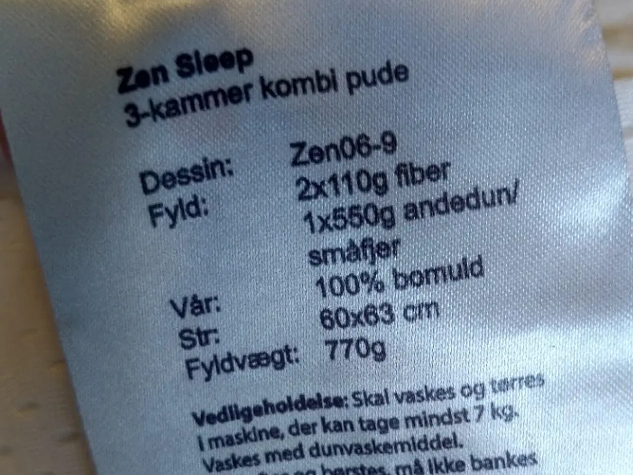 Billede 6 - Moskus dunpude - mellem (60 x 63 cm) 4 stk